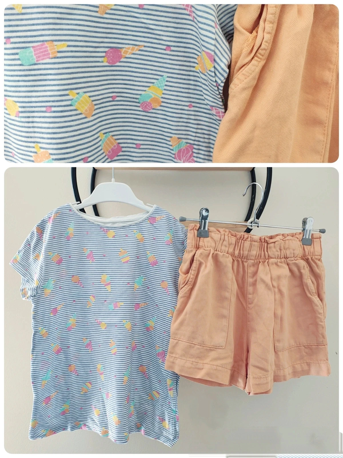 10 ans ensemble été Teeshirt Kiabi et short pageone